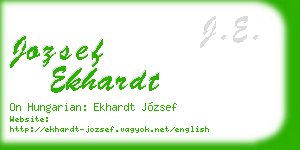 jozsef ekhardt business card